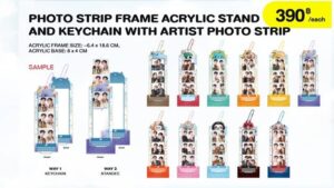 PHOTOSTRIP FRAME ACRYLIC STAND AND KEYCHAN WITH ARTIST PHOTOSTRIP